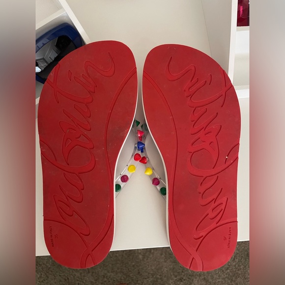 Christian Louboutin Flip Spikes Donna Flat 35 - Picture 4 of 5